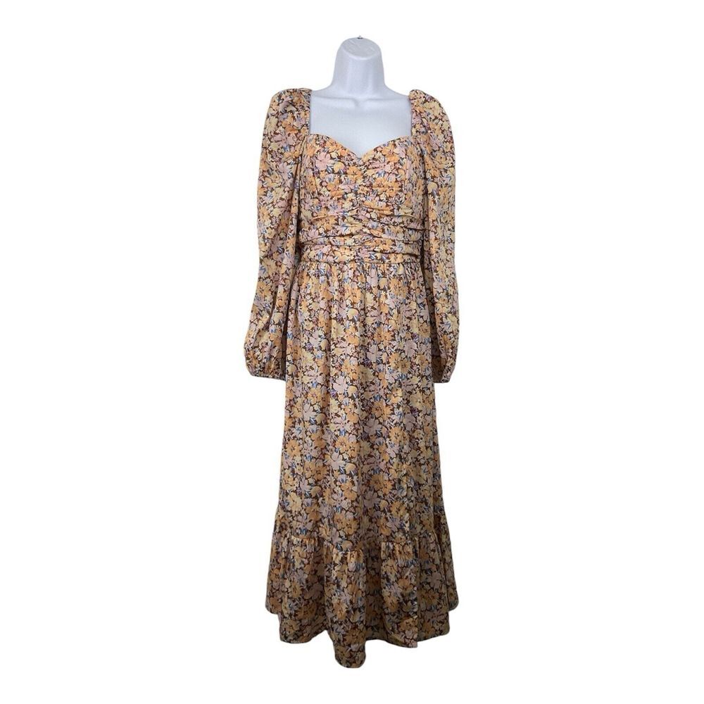 Vintage Band of the Free Womens‎ Floral Tiered Maxi Dress Sz M Cottagecore Y2K